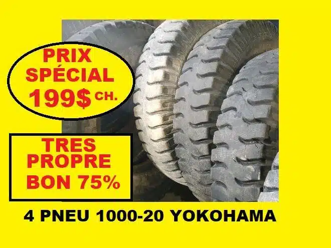 Photo de la Galerie 1 pour Yokohama PNEU 1000-20 USAGE PAS RECHAPE 1000R20 Pneus