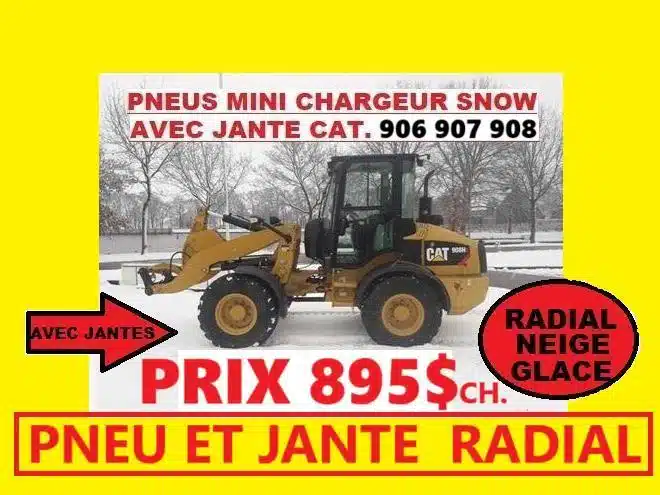 Gallery image 1 for PNEU SNOW CHARGEUR CATERPILLAR 906 , 907 , 908 Tires & Rims