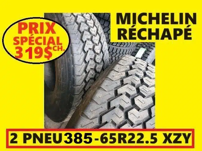 Photo de la Galerie 1 pour Michelin PNEU 385-65R22.5 MICHELIN RECHAPE NEUF Pneus