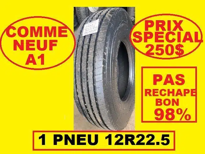 A&B PNEU 12R22.5 USAGE COMME NEUF TRAILER REMORQUE Tires