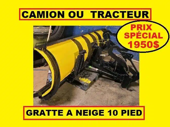Photo de la Galerie 1 pour GRATTE NEIGE 10 PIED POUR TRACTEUR AGRICOLE CAMION MINI CHARGEUR PÉPINE divers
