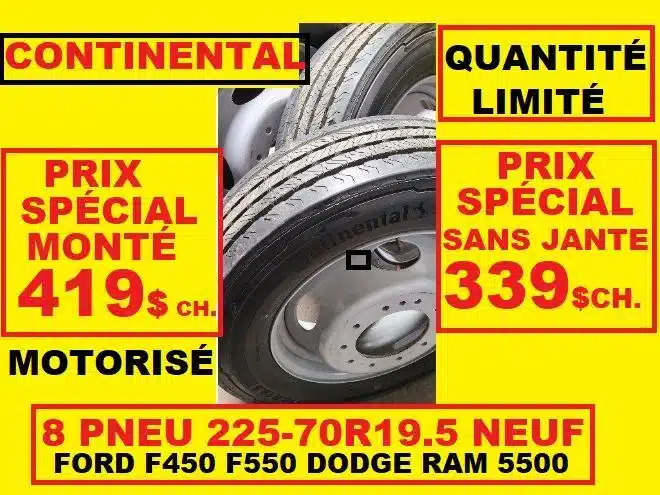 Photo de la Galerie 2 pour Continental 225-70R19.5 Pneus et roues
