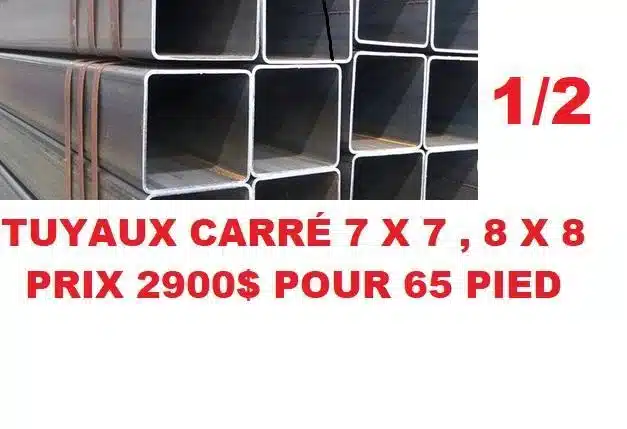 Photo de la Galerie 1 pour TUYAUX CARRÉ (TUYAUX BEAM ) NEUF divers