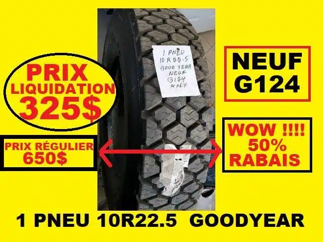 Photo de la Galerie 1 pour Goodyear PNEU 10R22.5 GOODYEAR NEUF Pneus