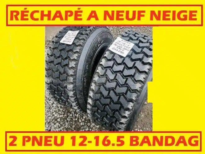 Photo de la Galerie 1 pour Firestone 12-16.5 RECHAPE NEUF BANDAG 12R16.5 NEIGE Pneus
