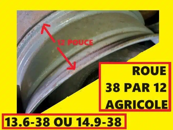 Photo de la Galerie 1 pour ROUE 38 POUR 13.6-38 OU 14.9-38 Pneus et roues