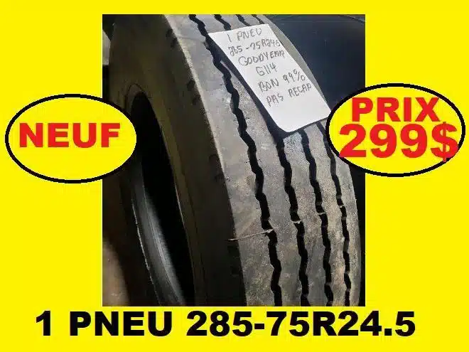 Photo de la Galerie 1 pour Goodyear PNEU 285-75R24.5 ( 275-80R24.5 )GOOD YEAR NEUF TRAILER REMORQUE Pneus