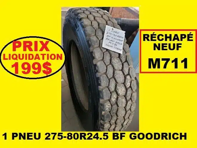 BF Goodrich PNEU 275-80R24.5 ( 285-75R24.5 ) RECHAPE A NEUF Tires