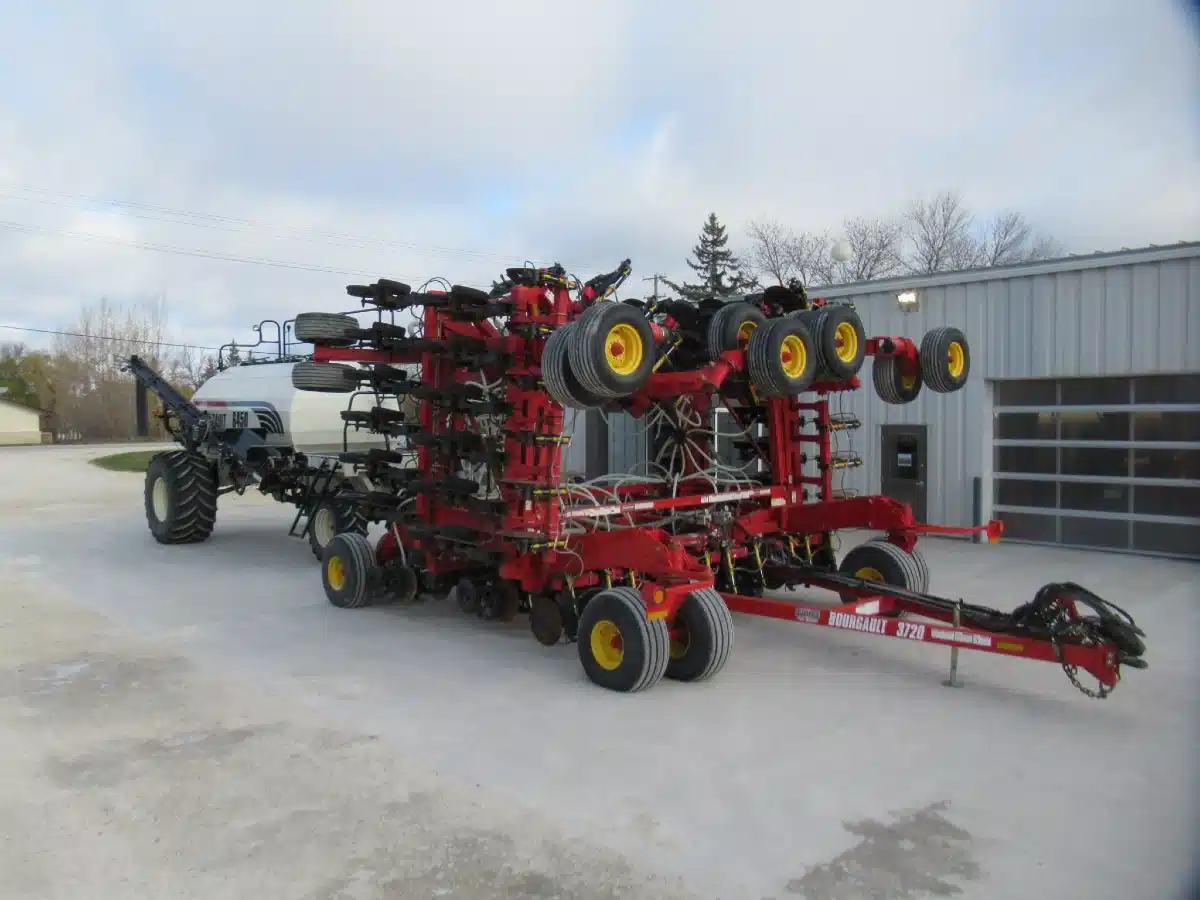 Used 2014 Bourgault 3720 -50 ft Disc Drill - 6450 Air Cart