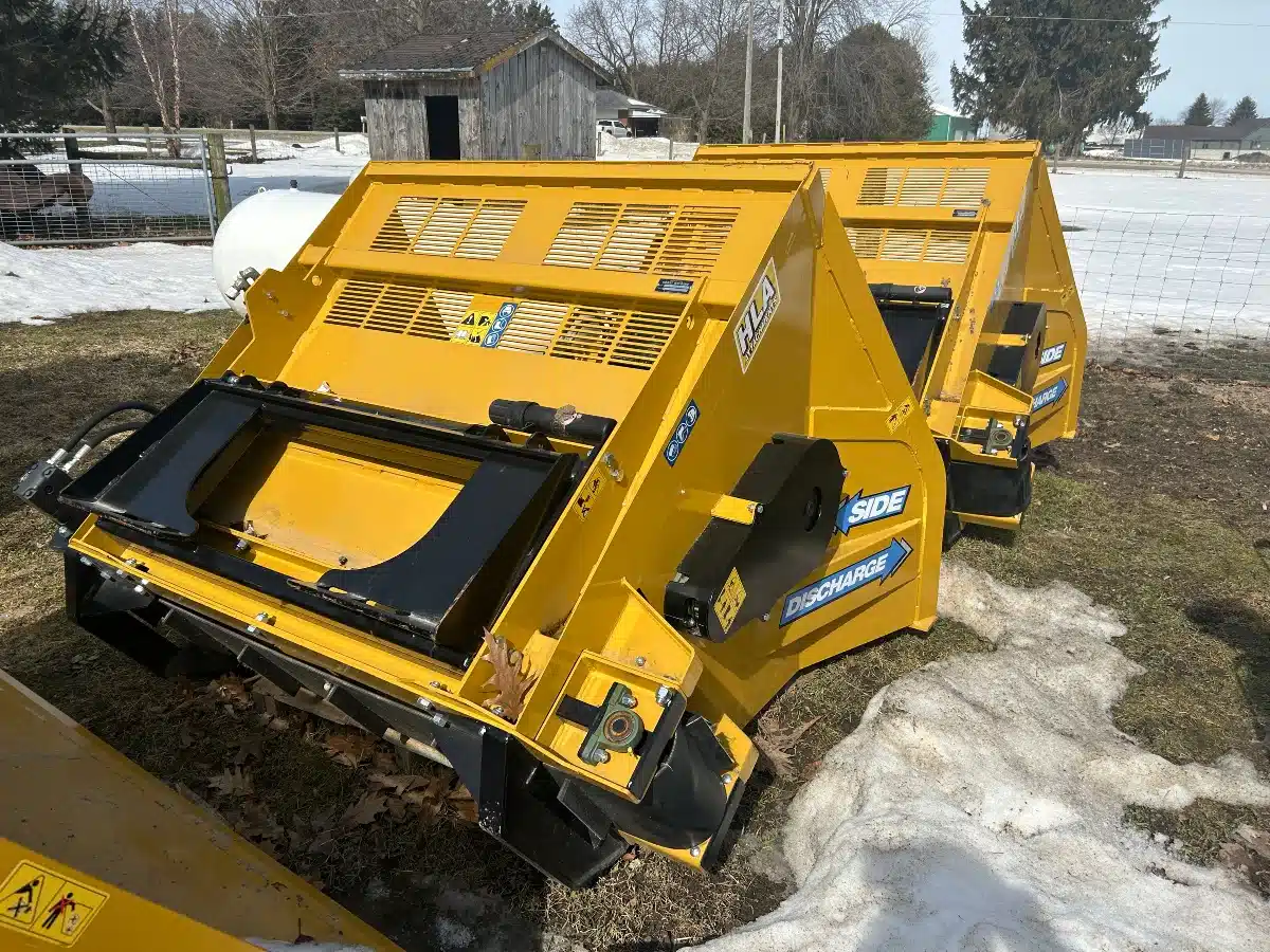 Used HLA Attachments Side Discharge Straw/Lime Bucket