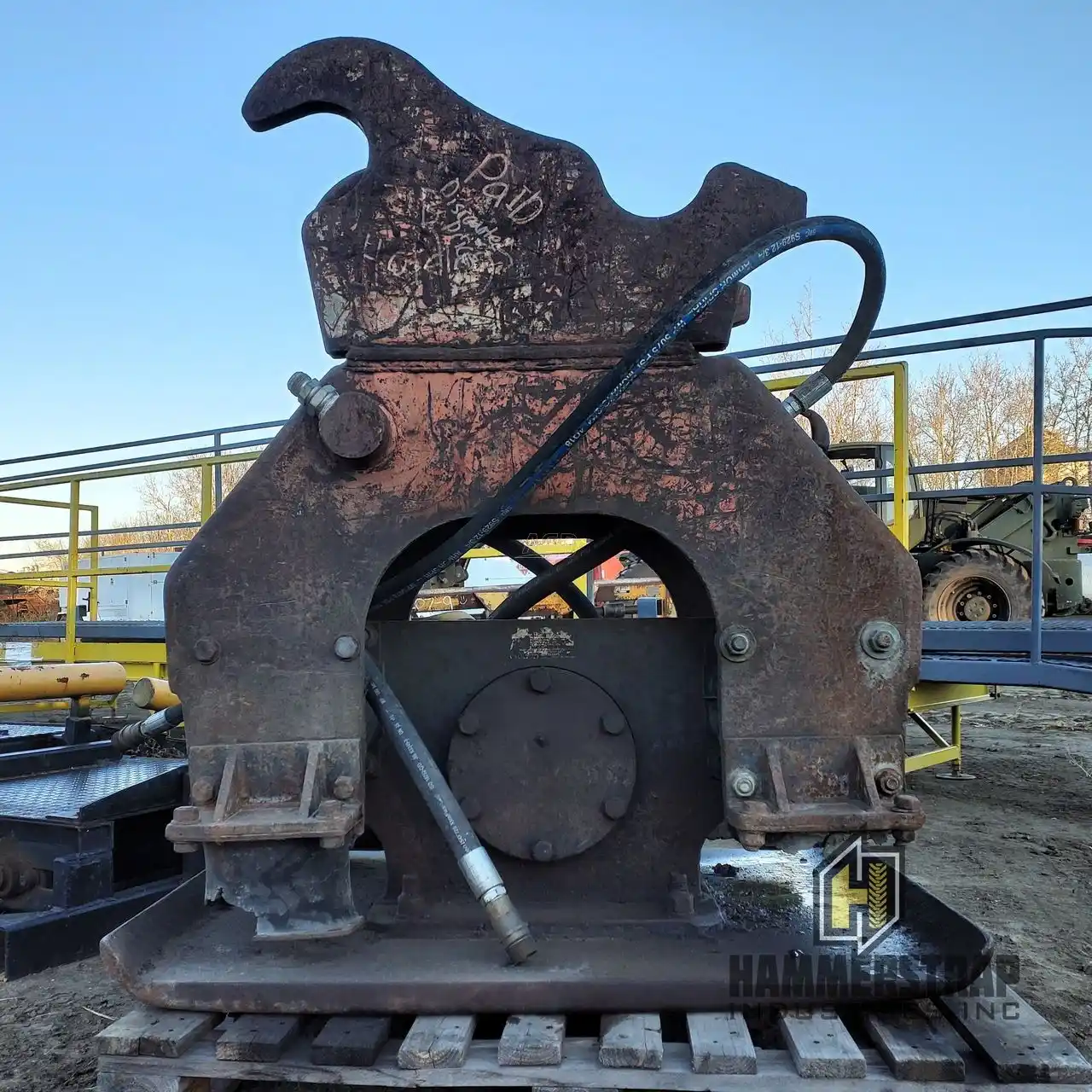 Gallery image 1 for Used Unspecified 34 inch Plate Compactor Attachment For JOHN DEERE 225D Hoe Attachment