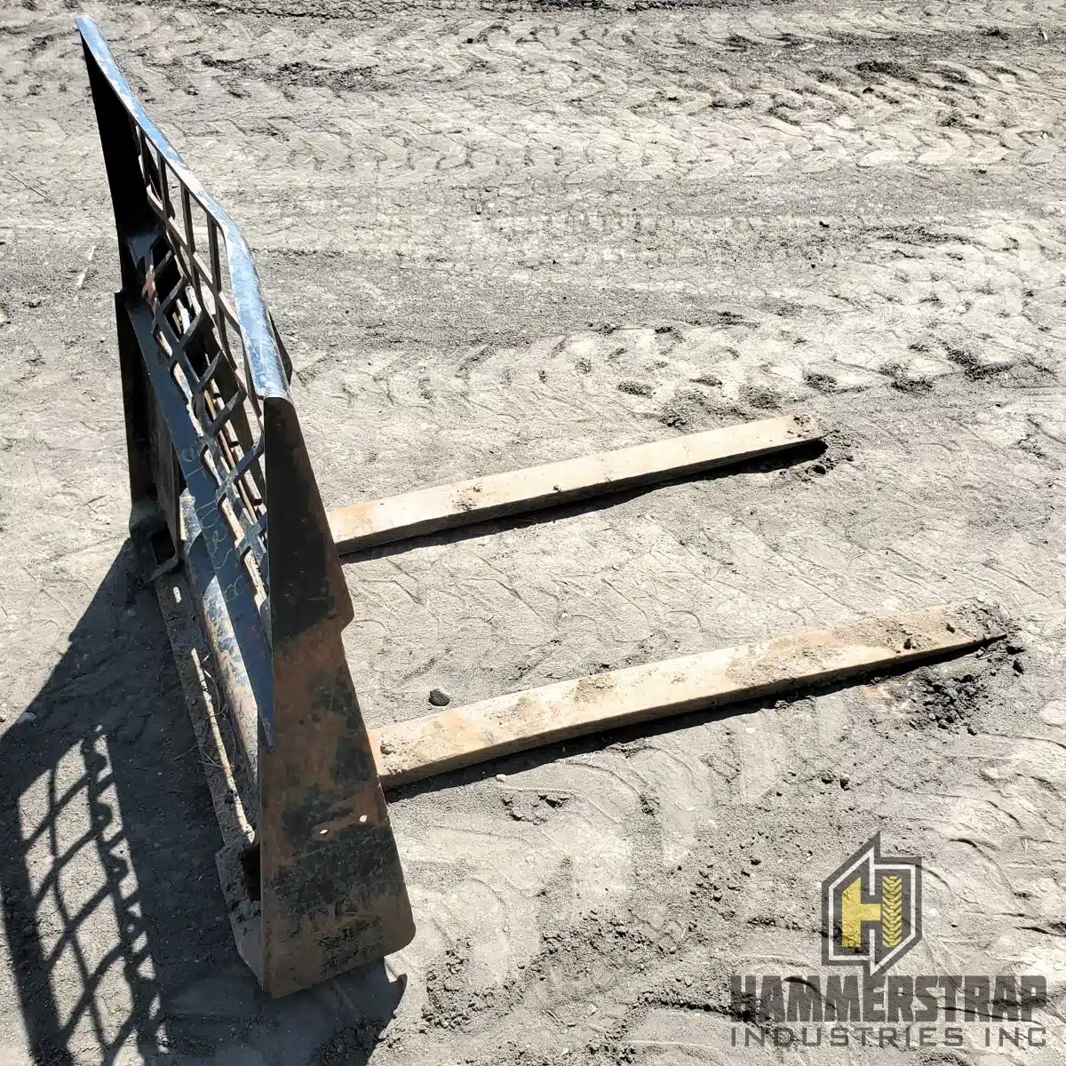 Gallery image 2 for Caterpillar Heavy Duty Skid Steer Bobcat Forks Assembly Attachment Skid Steer