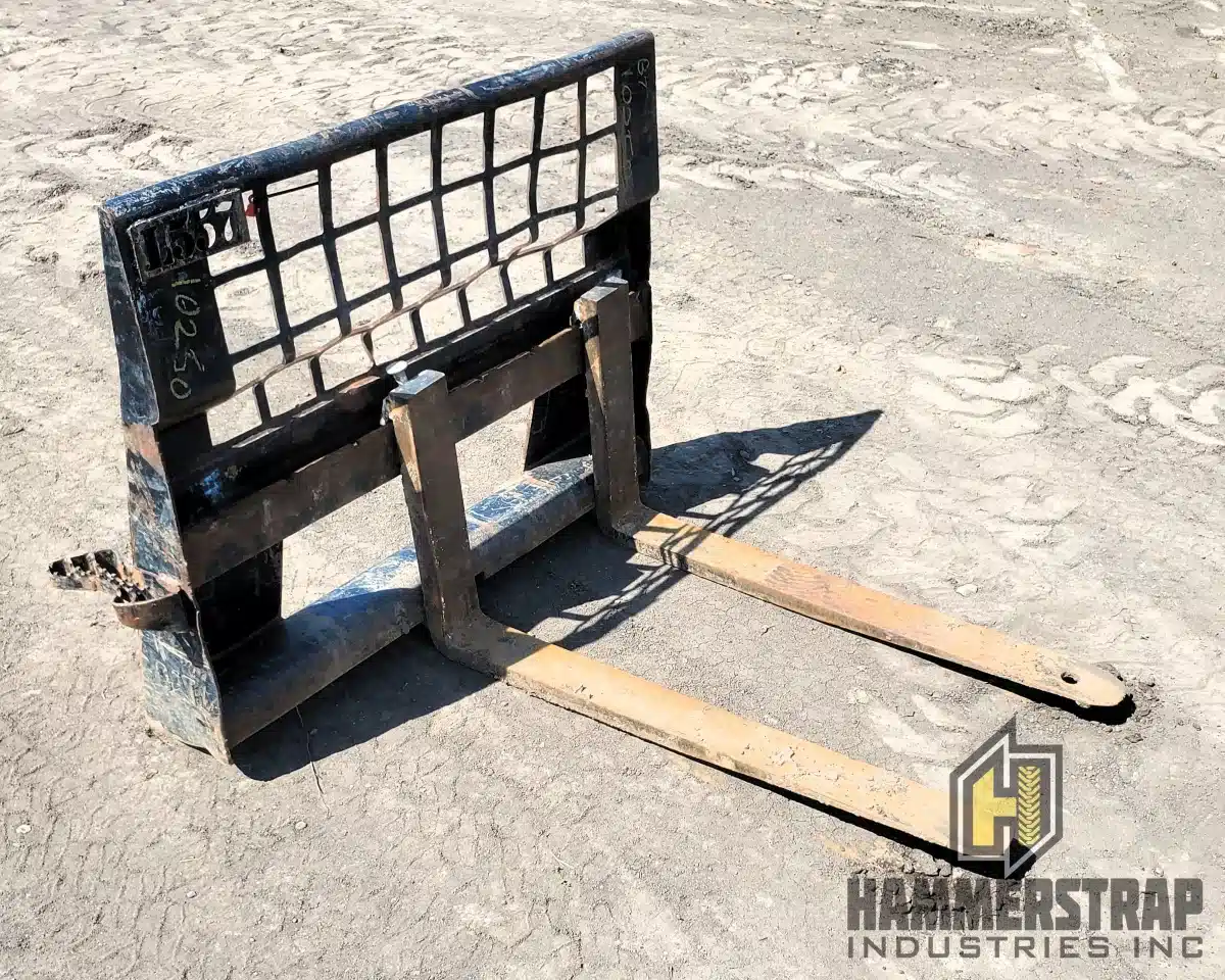 Gallery image 1 for Used Caterpillar CAT Heavy Duty Skid Steer Bobcat Forks Assembly Attachment Skid Steer