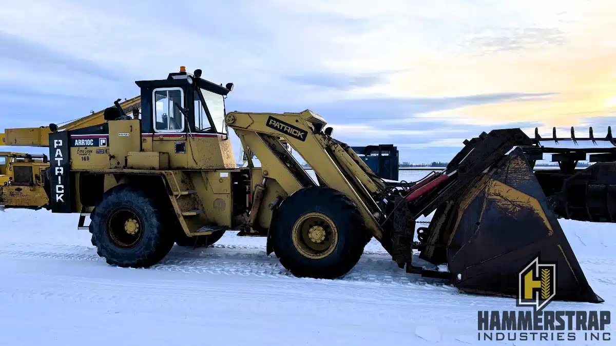Gallery image 1 for Used Patrick Equipment ARR10C 4x4 Wheel Loader w/ Pipe Log Mat Grapple Wheel Loader