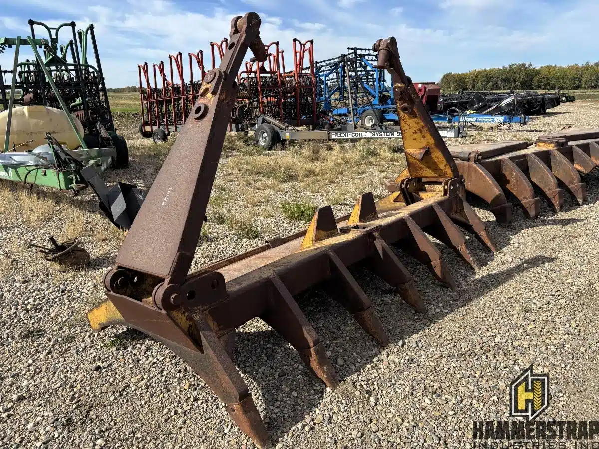Used Caterpillar CAT D6/D7 144 inch Root Rake Dozer Brush Rake Attachment