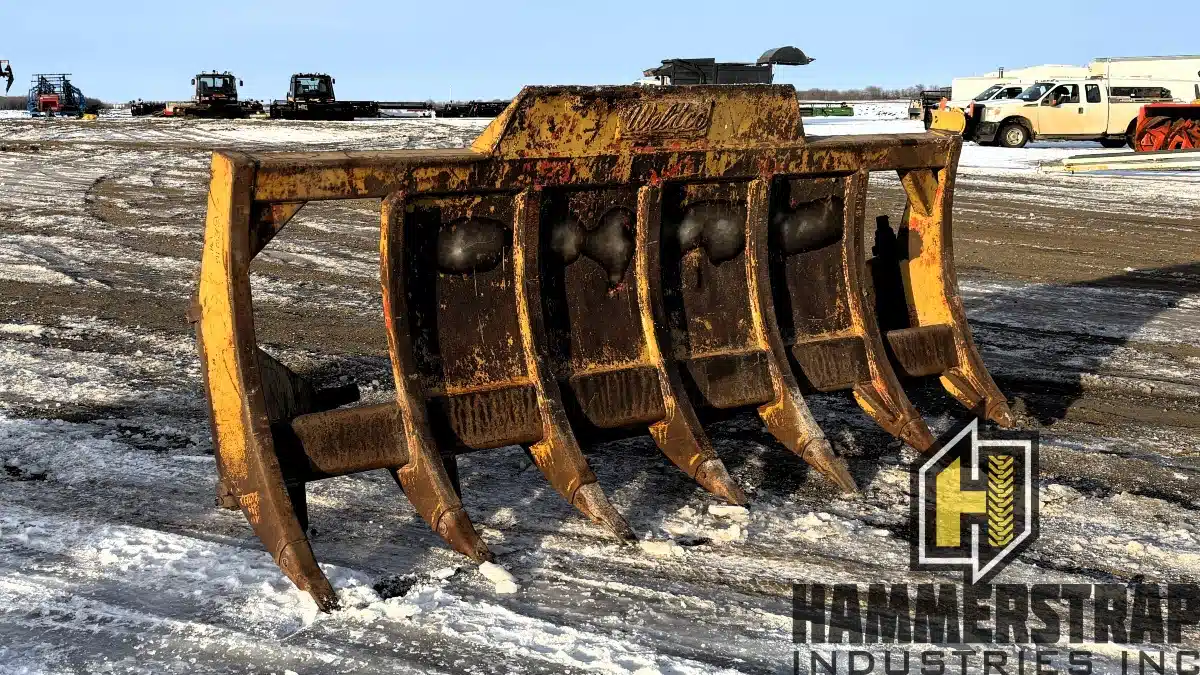 Used Caterpillar CAT D6 134 inch Root Rake Dozer Brush Rake Attachment