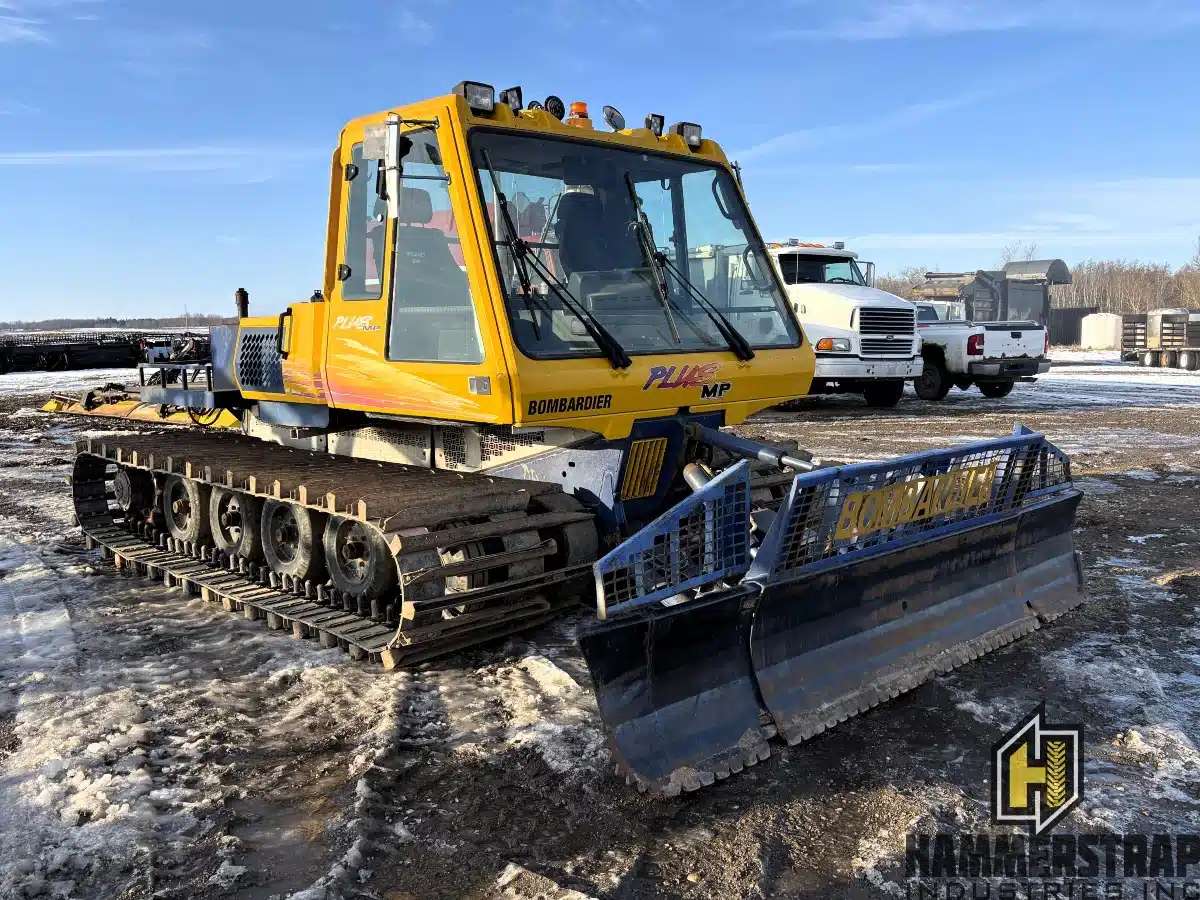 Used 1998 Bombardier Plus MP Snowcat Track Machine w/ Blade Snow Plow