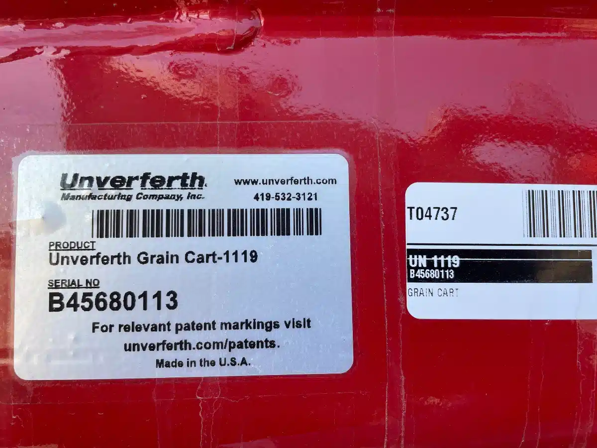 Gallery image 2 for New 2025 Unverferth UN1119 Grain Cart