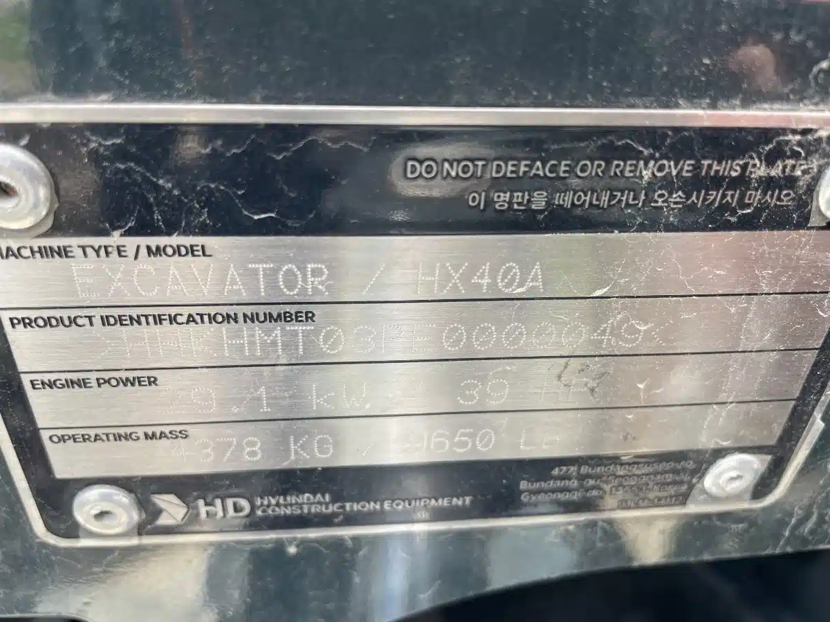 Photo de la Galerie 2 pour 2024 Hyundai Ind HX40A Excavatrice