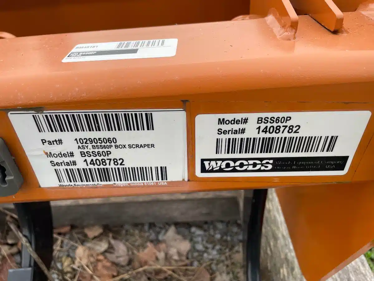 Gallery image 2 for 2022 Woods BSS60P Box Scraper