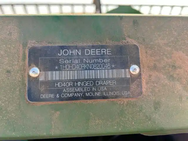 Gallery image 2 for Used 2022 John Deere HD40R Header Combine