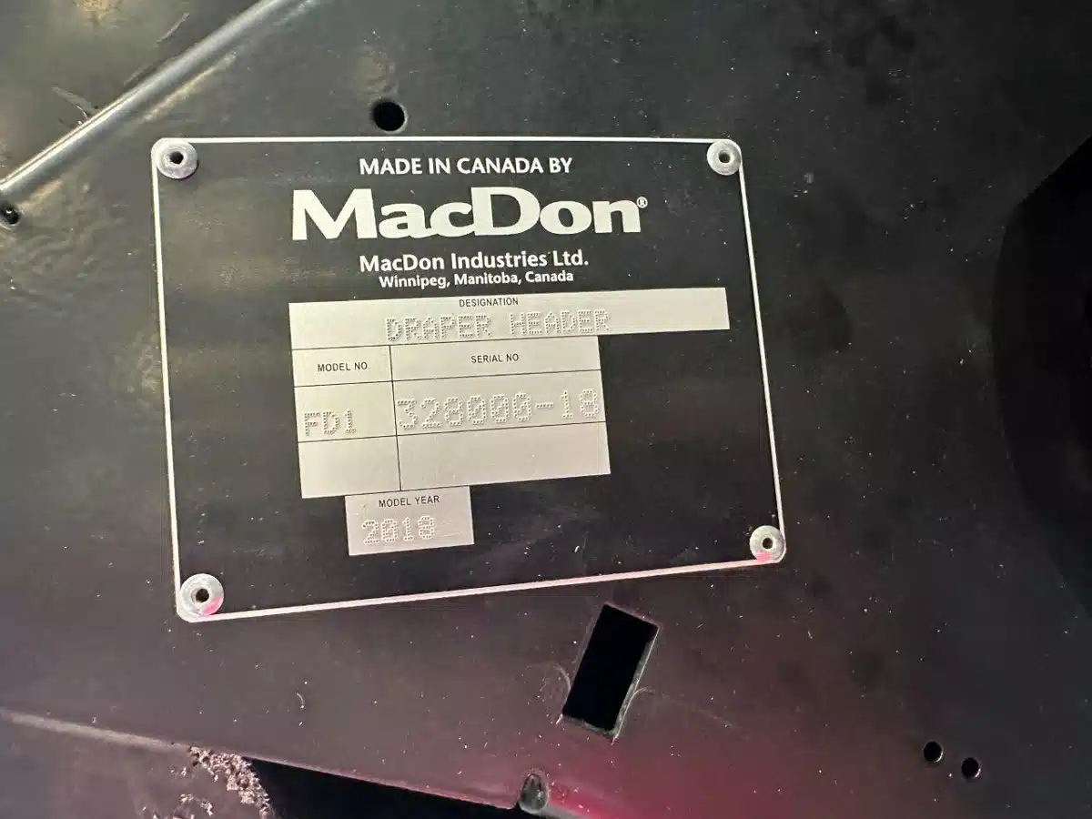 Gallery image 2 for Used 2018 MacDon FD75 Header - Draper