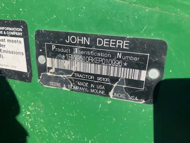 Gallery image 2 for Used 2014 John Deere 9510R Tractor