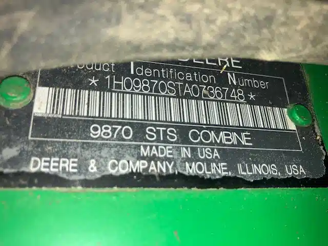Gallery image 2 for Used 2011 John Deere 9870 STS Combine