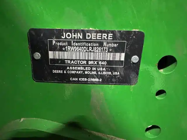 Gallery image 2 for Used 2024 John Deere 9RX 640 Tractor