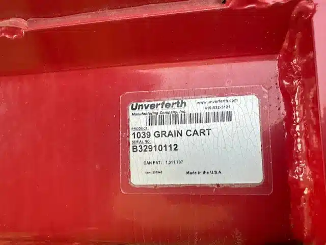 Gallery image 2 for Used 2014 Unverferth 1039 Grain Cart
