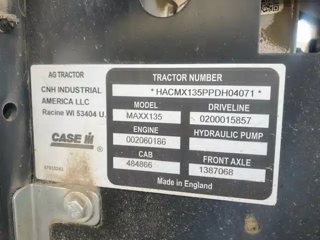 Gallery image 2 for Used 2023 Case IH Maxxum 135 MC T4B Tractor