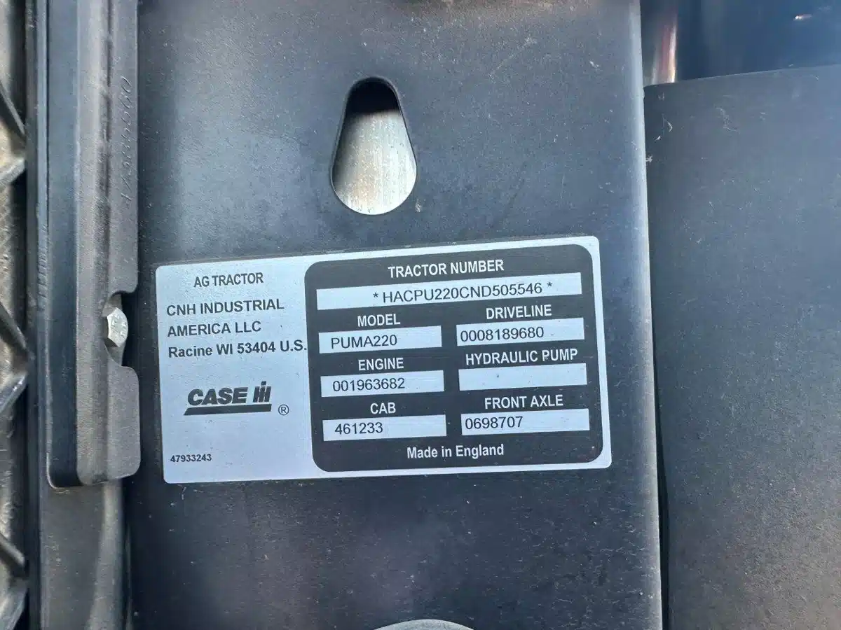 Gallery image 2 for Used 2022 Case IH PUMA 220 Tractor