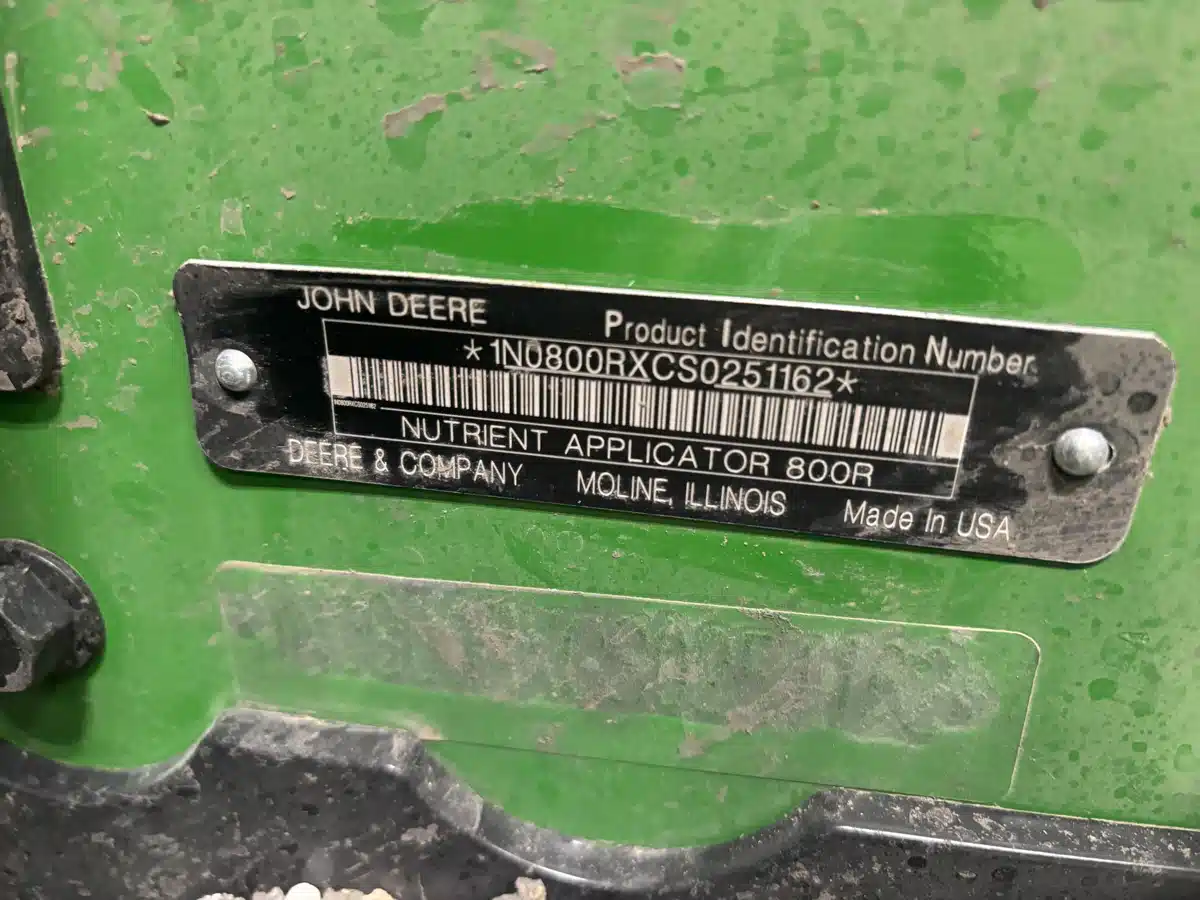 Gallery image 2 for Used 2025 John Deere 800R Anhydrous Applicator