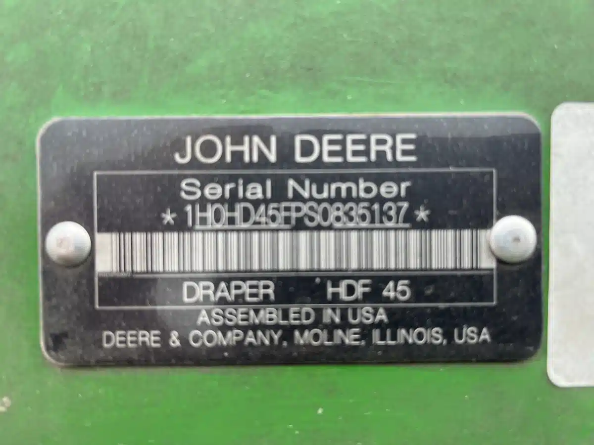 Gallery image 2 for 2025 John Deere HDF 45 Miscellaneous