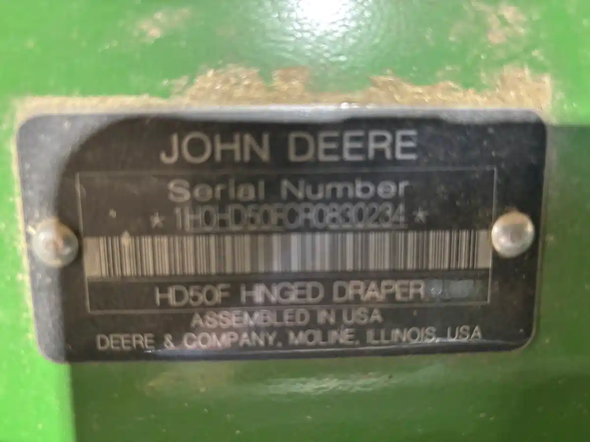 Gallery image 2 for Used 2024 John Deere HD50F Header - Flex