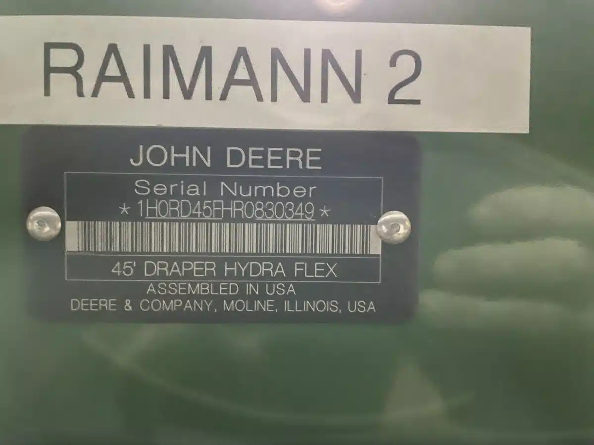 Gallery image 2 for Used 2024 John Deere RD45F Header Combine