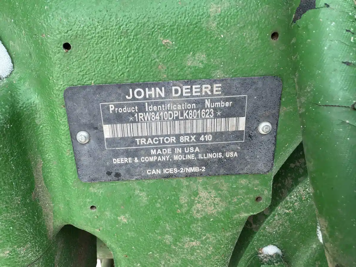 Gallery image 2 for 2020 John Deere 8RX 410 Tractor