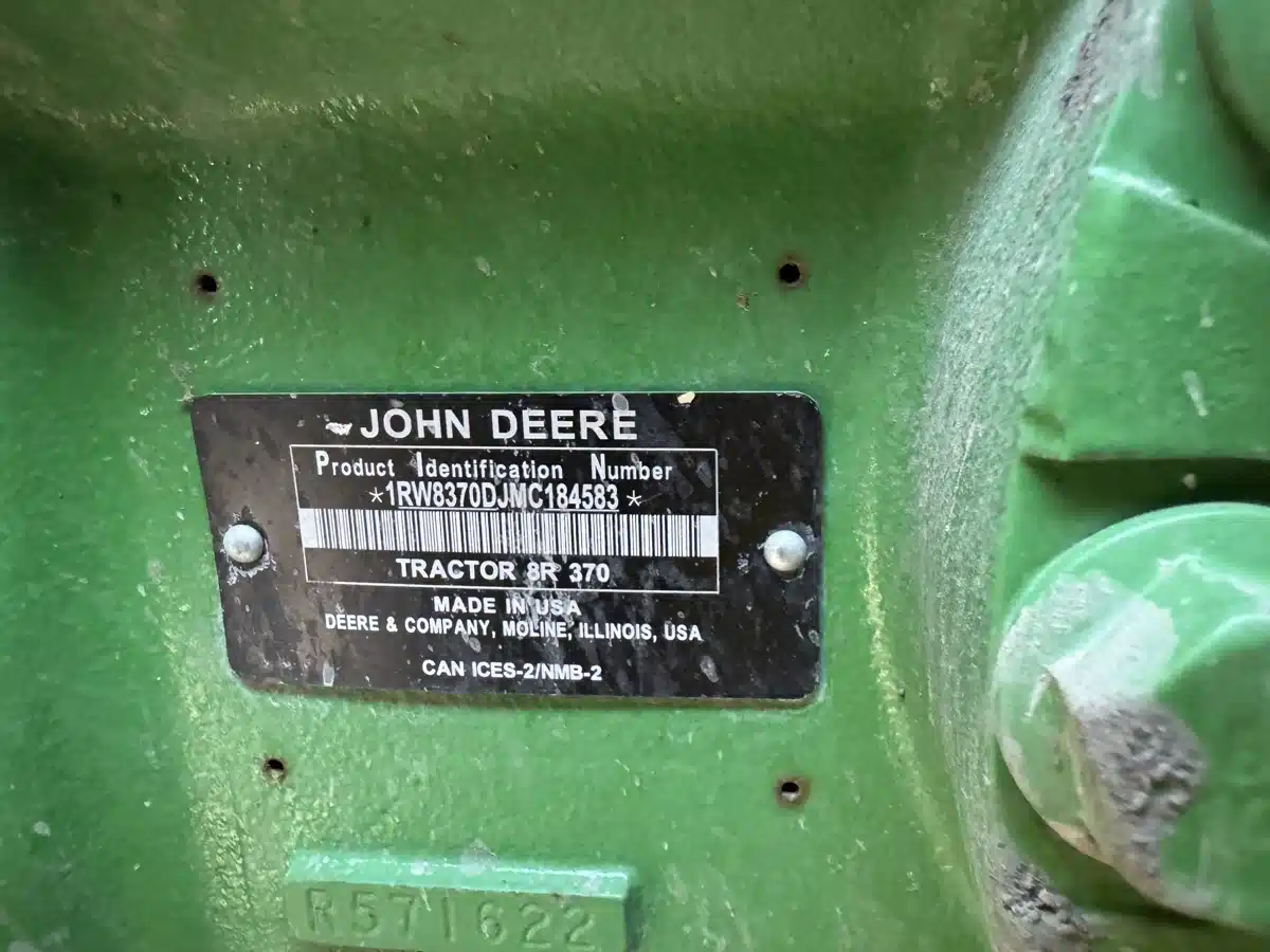 Gallery image 2 for 2021 John Deere 8R 370 Tractor