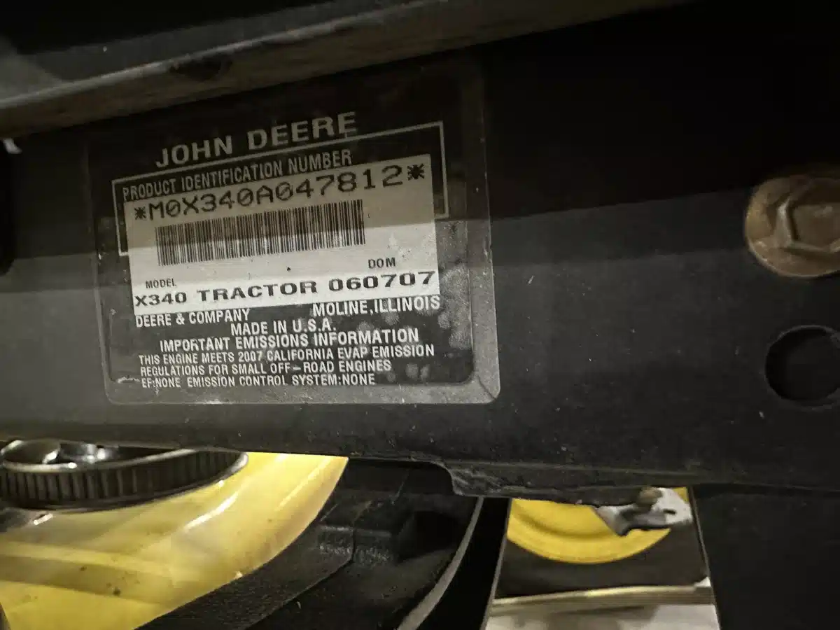 Gallery image 2 for 2007 John Deere X340 Lawn Tractor