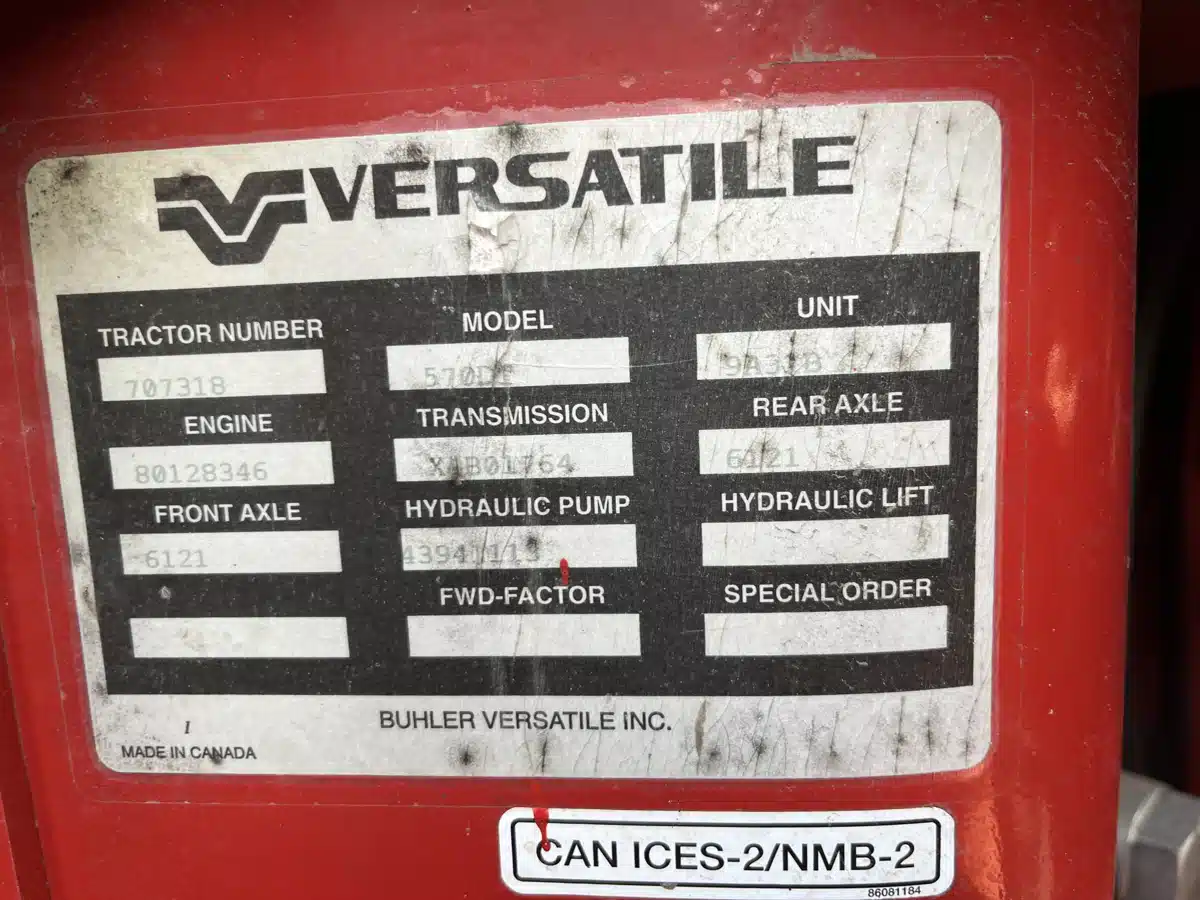 Gallery image 2 for Used 2019 Versatile 570DT Tractor