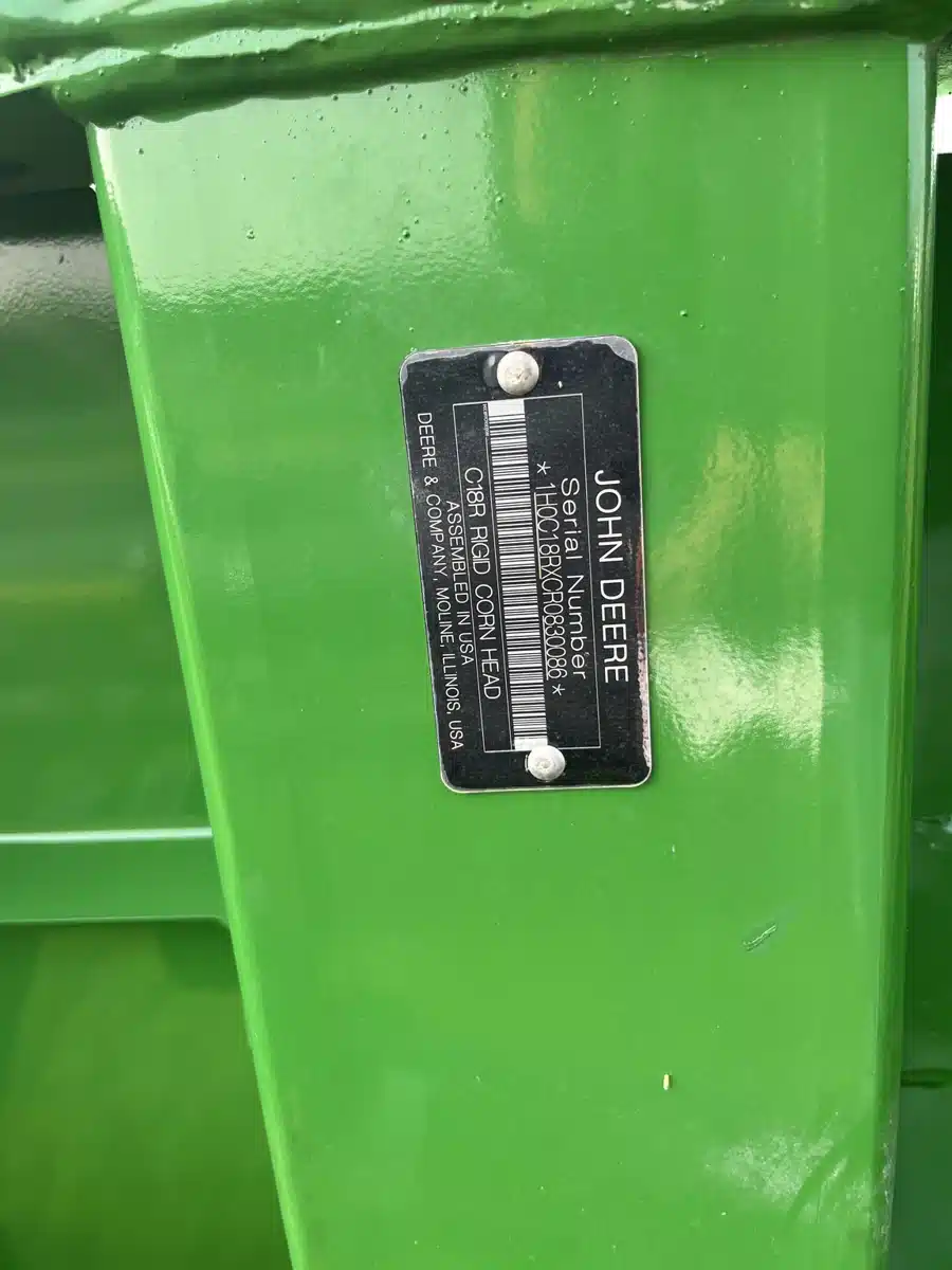 Gallery image 2 for Used 2024 John Deere C18R Header - Row Crop