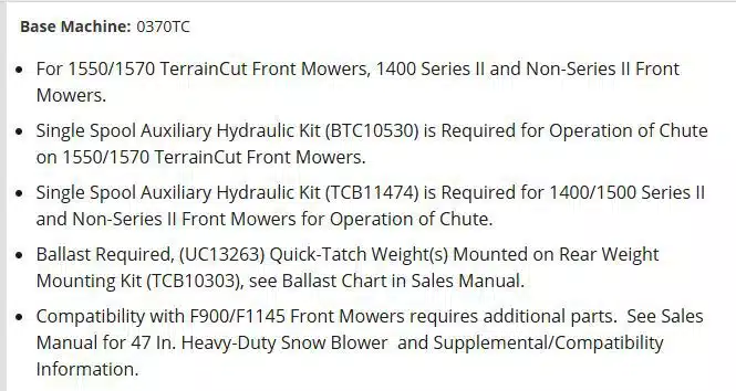 Gallery image 2 for 2021 John Deere 47" Blower for 1400/1500 front mounts Snow Blower