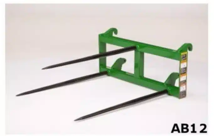 Used 2012 Frontier AB12A Triple Tine Bale Spear for 800 series attachment Bale Spear