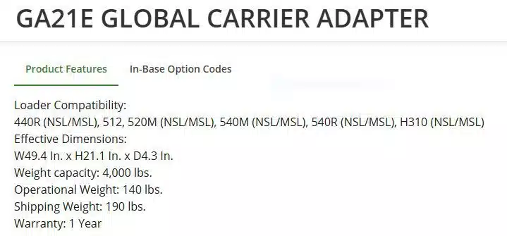 Gallery image 2 for 2021 Frontier GA21E Global Carrier Adapter Attachment