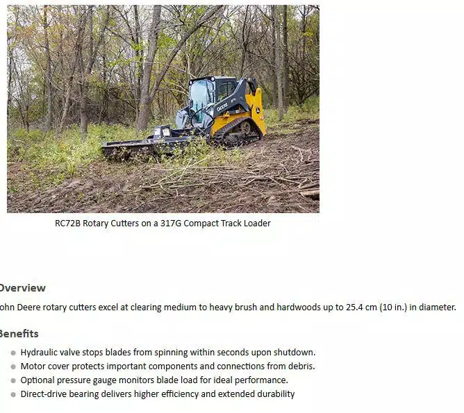 Gallery image 2 for 2024 John Deere RC72B Attachment