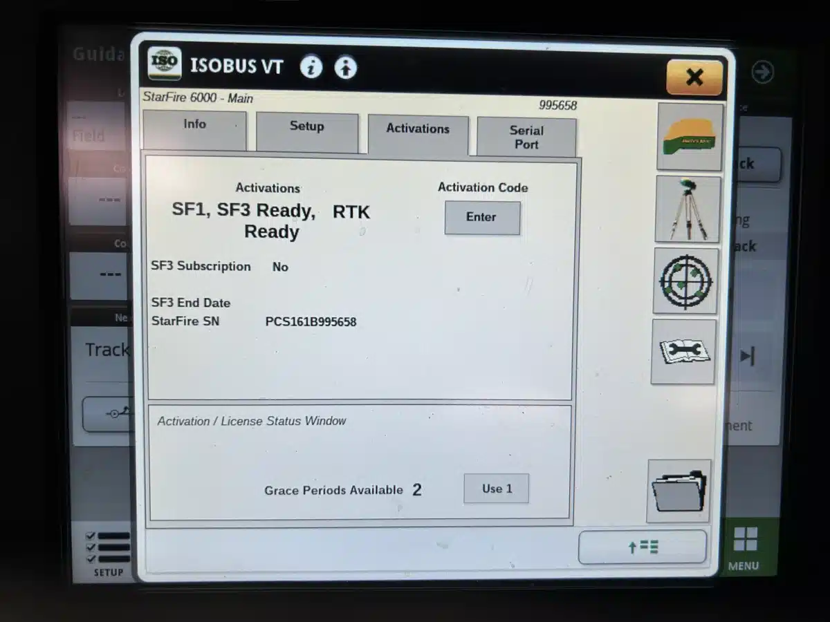 Gallery image 2 for 2018 John Deere STARFIRE 6000 SF1 Guidance System