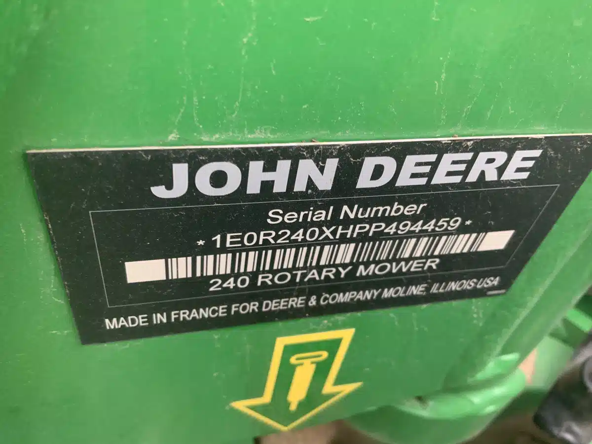 Gallery image 2 for Used 2023 John Deere R240 Mower