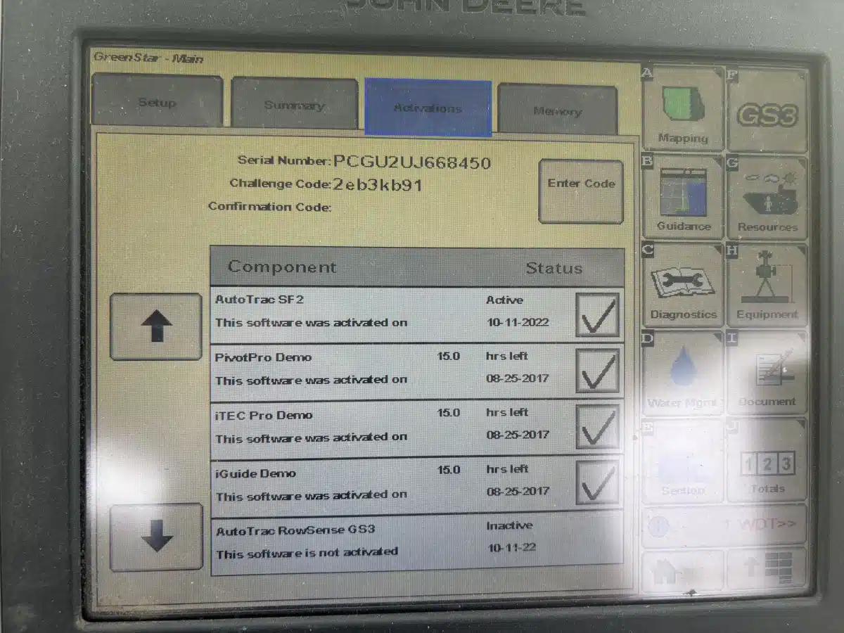 Gallery image 2 for Used 2017 John Deere AUTOTRAC Guidance System