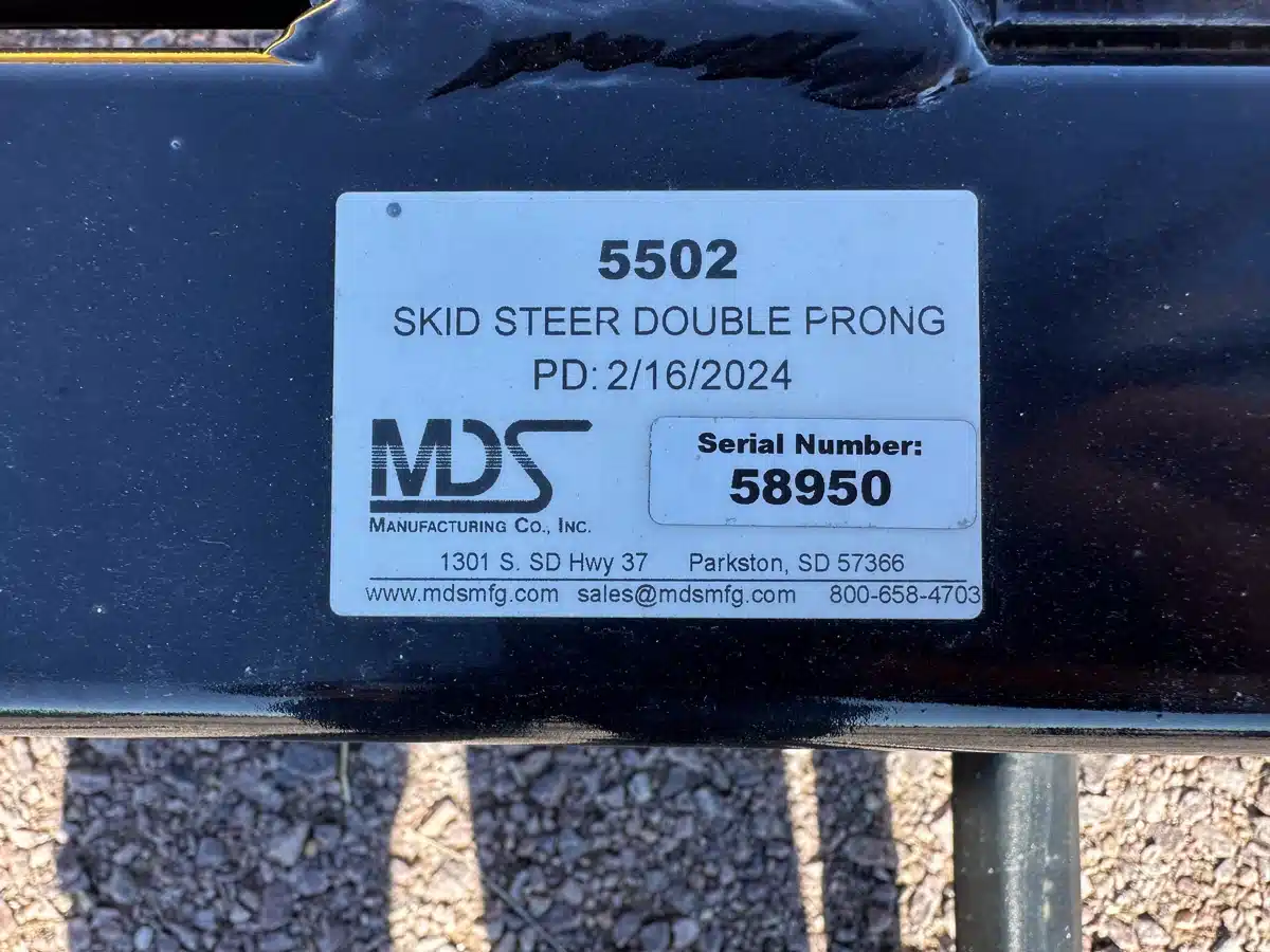 Gallery image 2 for MDS Manufacturing 5502 Double Tine Bale Stabber Attachment