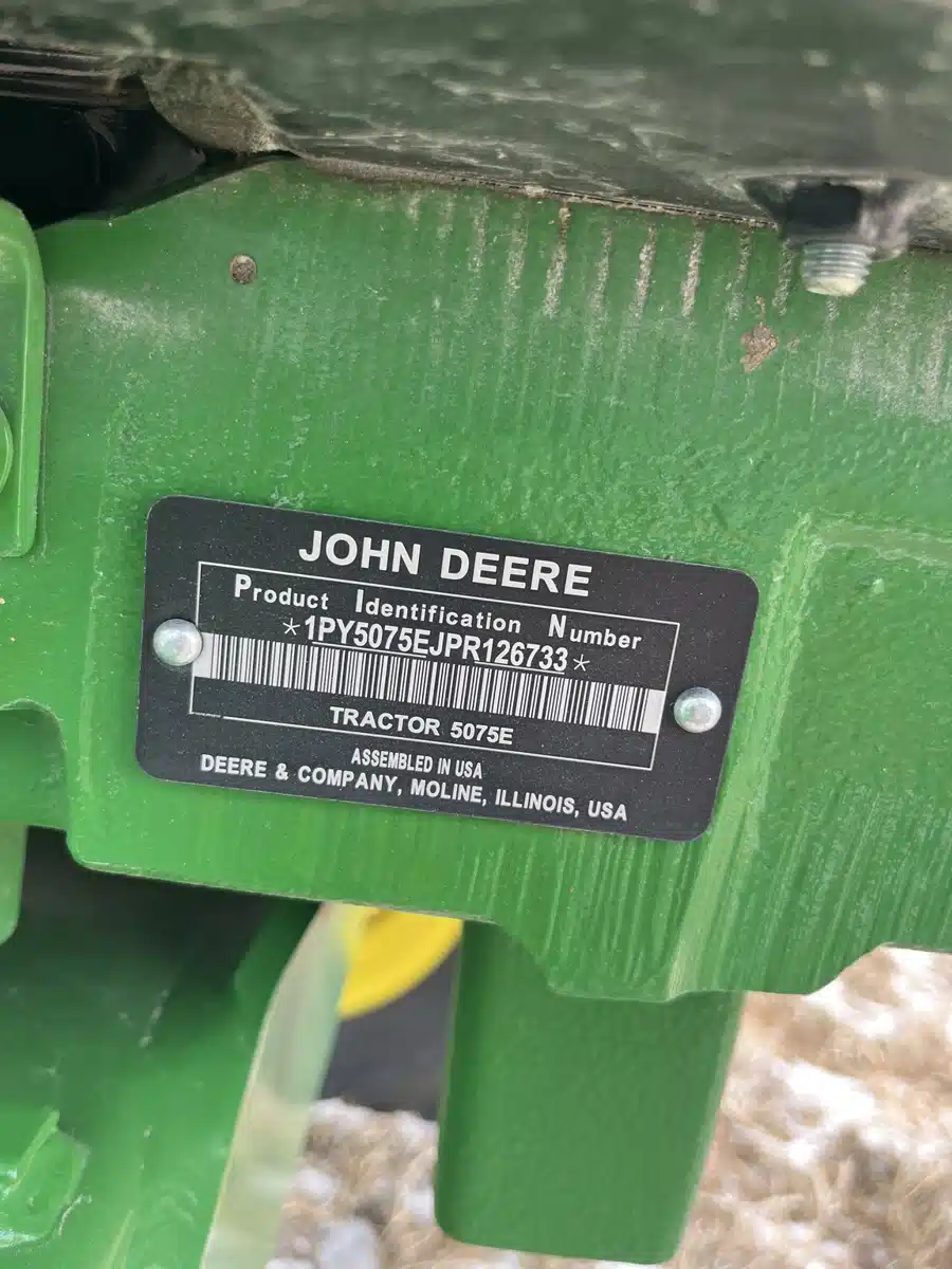 Gallery image 2 for 2023 John Deere 5075E Tractor